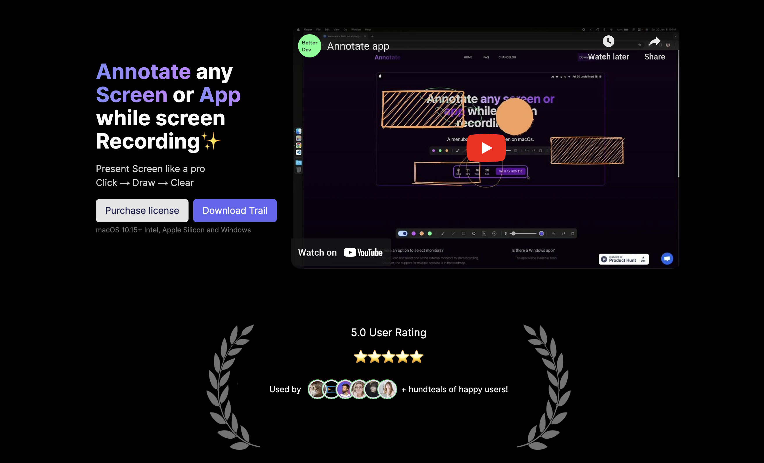 Menubar app to draw on any app or screen on macOS